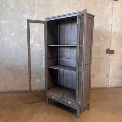 Vintage Wood Cabinet W/ Shelves