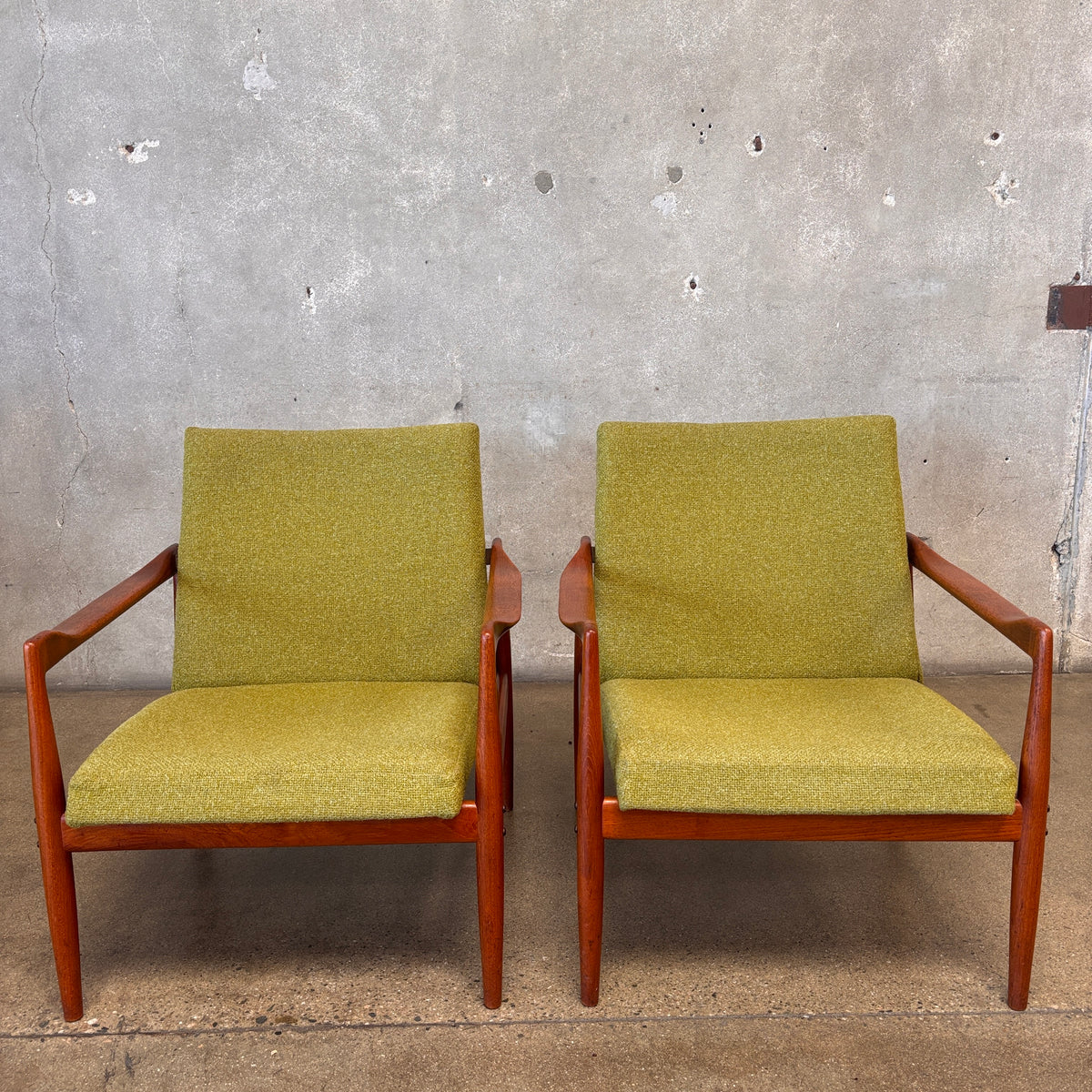 Pair Of Mid Century Modern Danish Modern Chairs 1960's