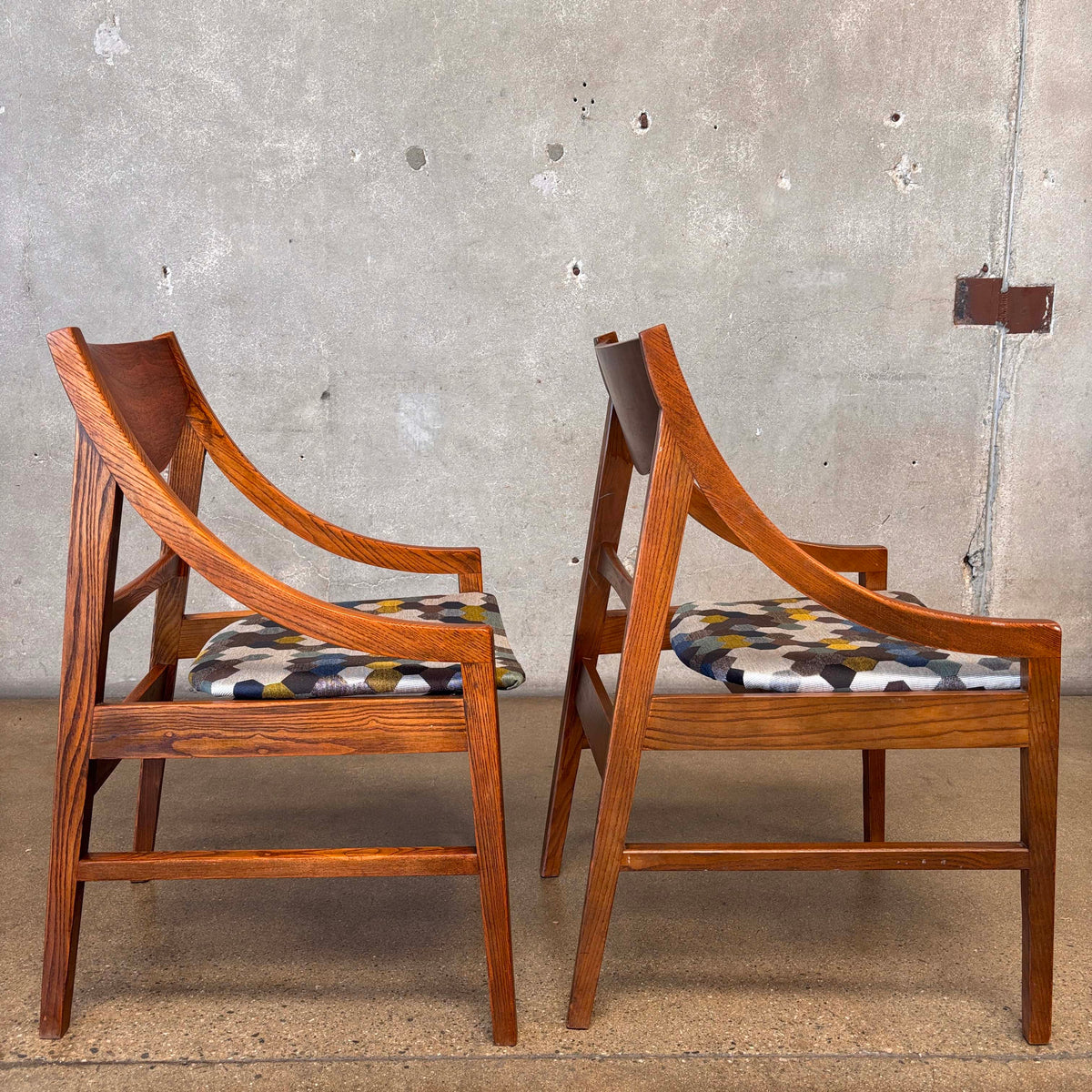 Pair Of MCM Side Chairs New Upholstery 1960's