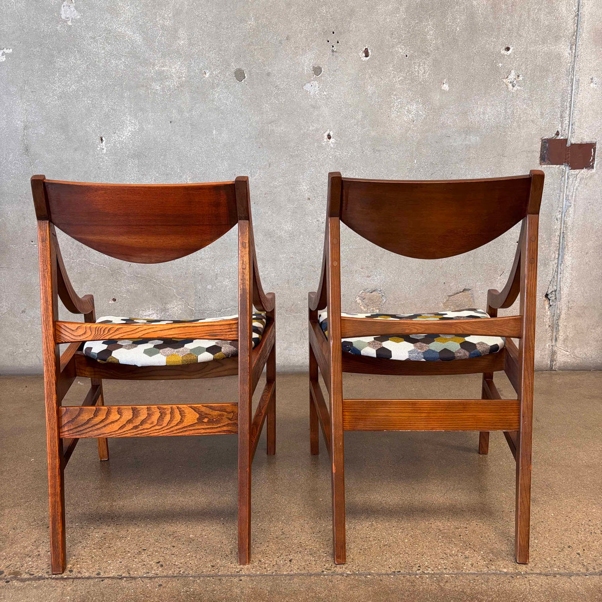 Pair Of MCM Side Chairs New Upholstery 1960's