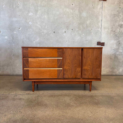 Mid Century Modern Walnut Credenza By Basset