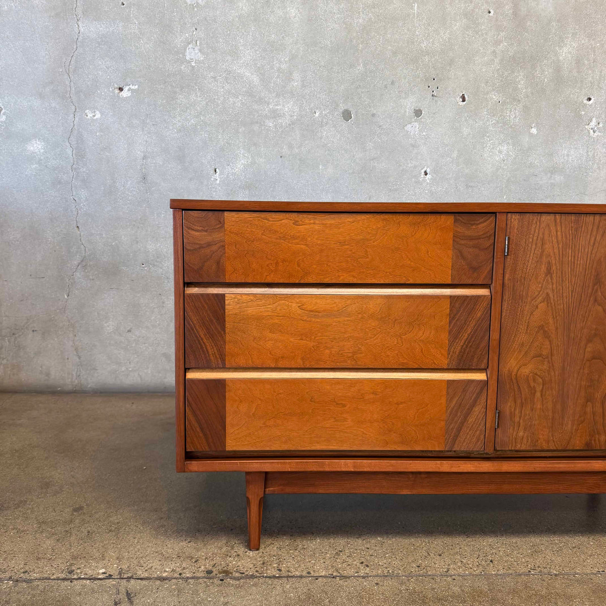 Mid Century Modern Walnut Credenza By Basset