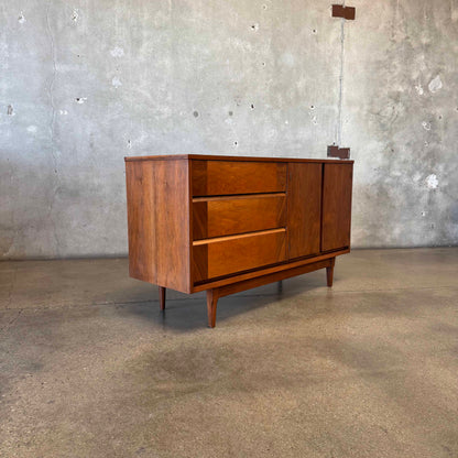 Mid Century Modern Walnut Credenza By Basset