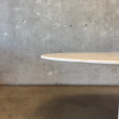 Post Modern Oval Travertine Dining Table