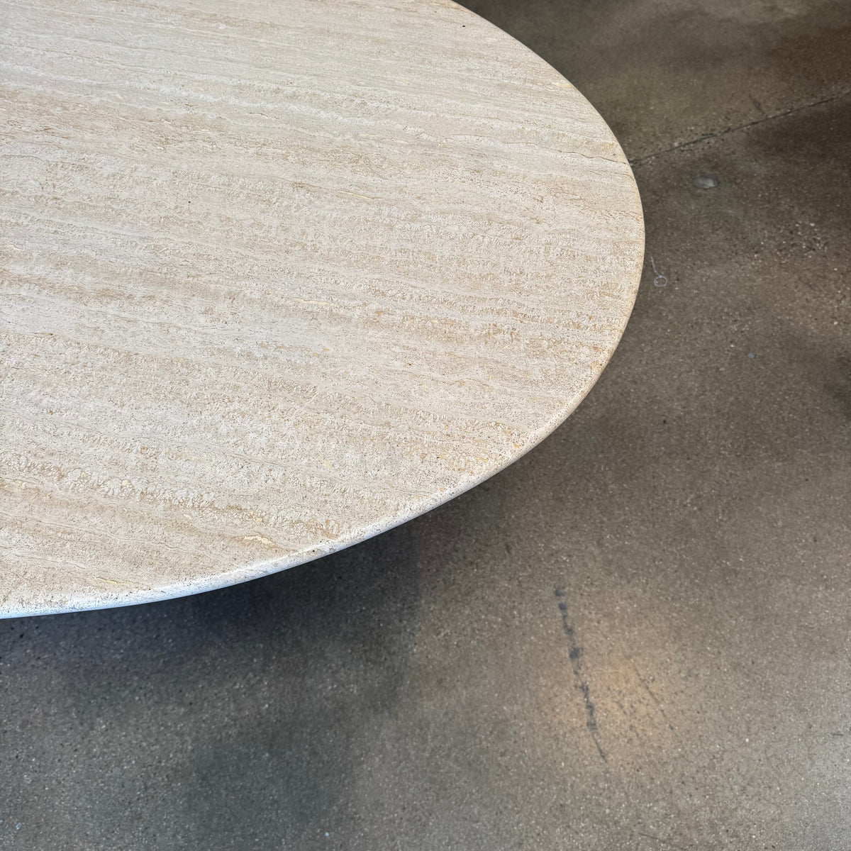 Post Modern Oval Travertine Dining Table