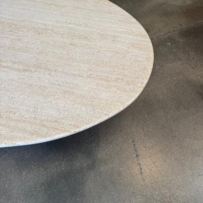 Post Modern Oval Travertine Dining Table