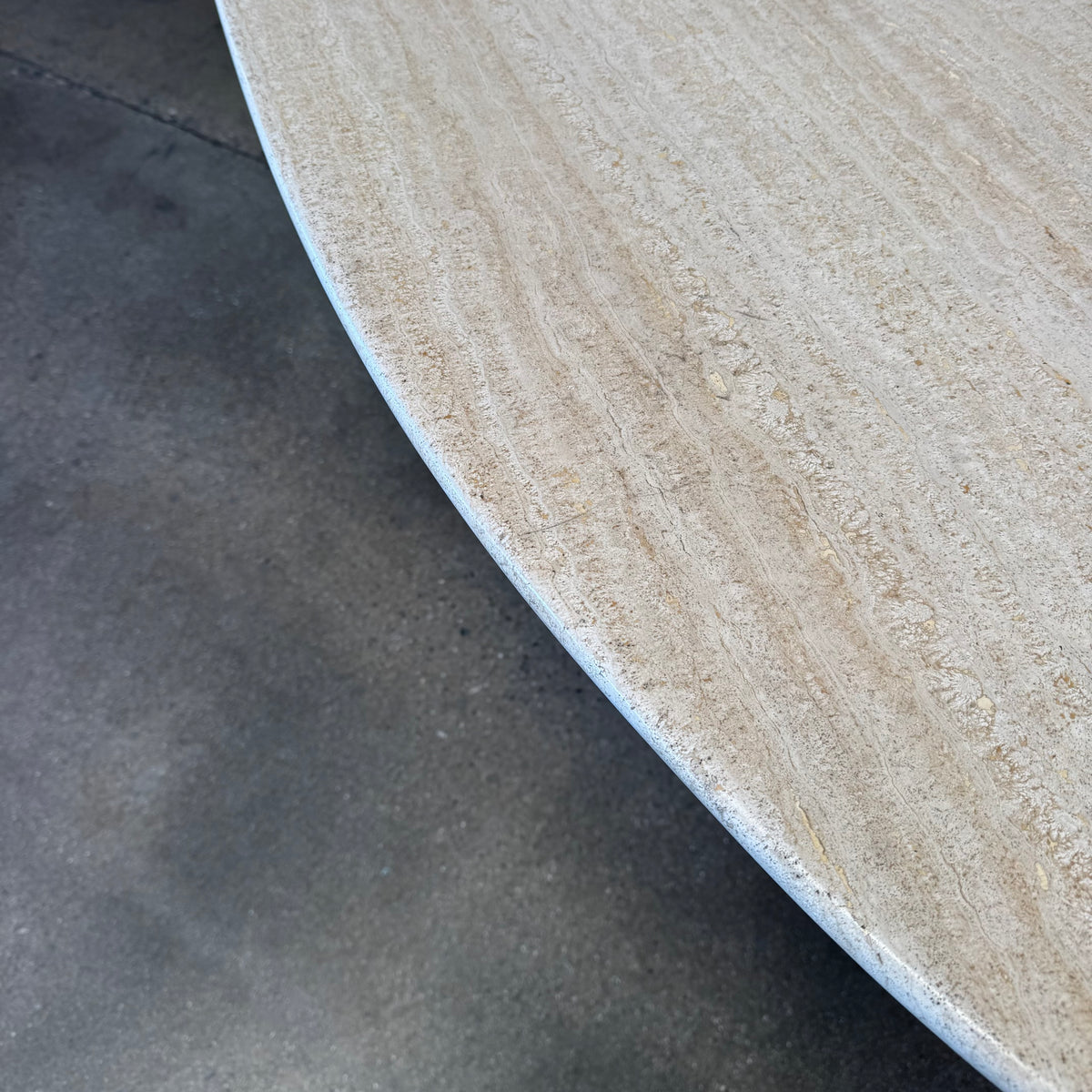 Post Modern Oval Travertine Dining Table