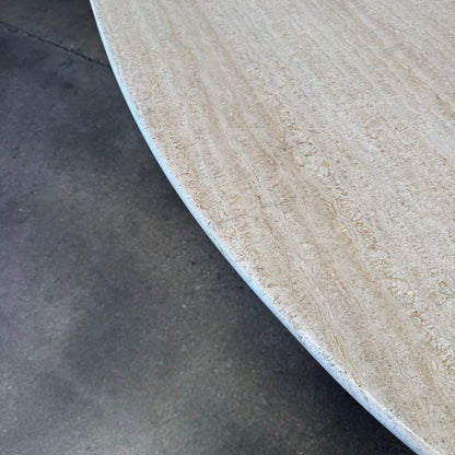 Post Modern Oval Travertine Dining Table