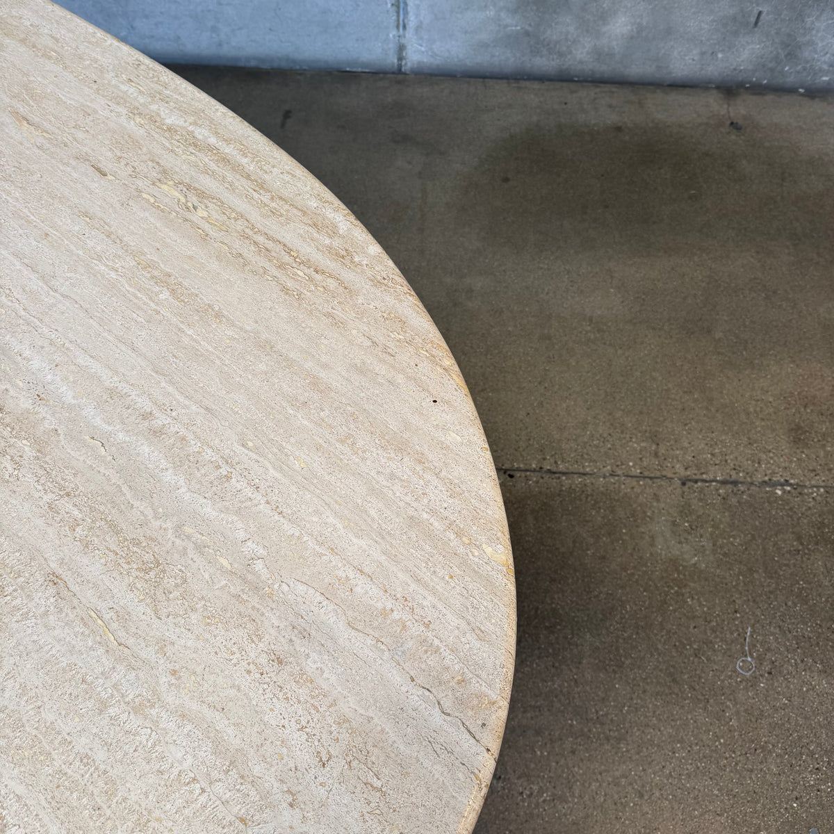 Post Modern Oval Travertine Dining Table