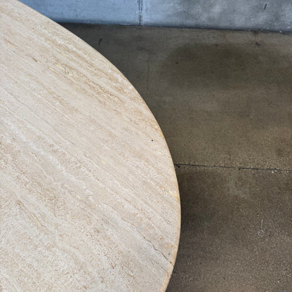 Post Modern Oval Travertine Dining Table