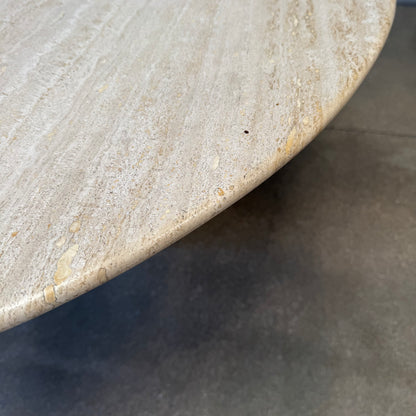 Post Modern Oval Travertine Dining Table