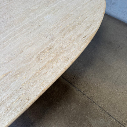 Post Modern Oval Travertine Dining Table