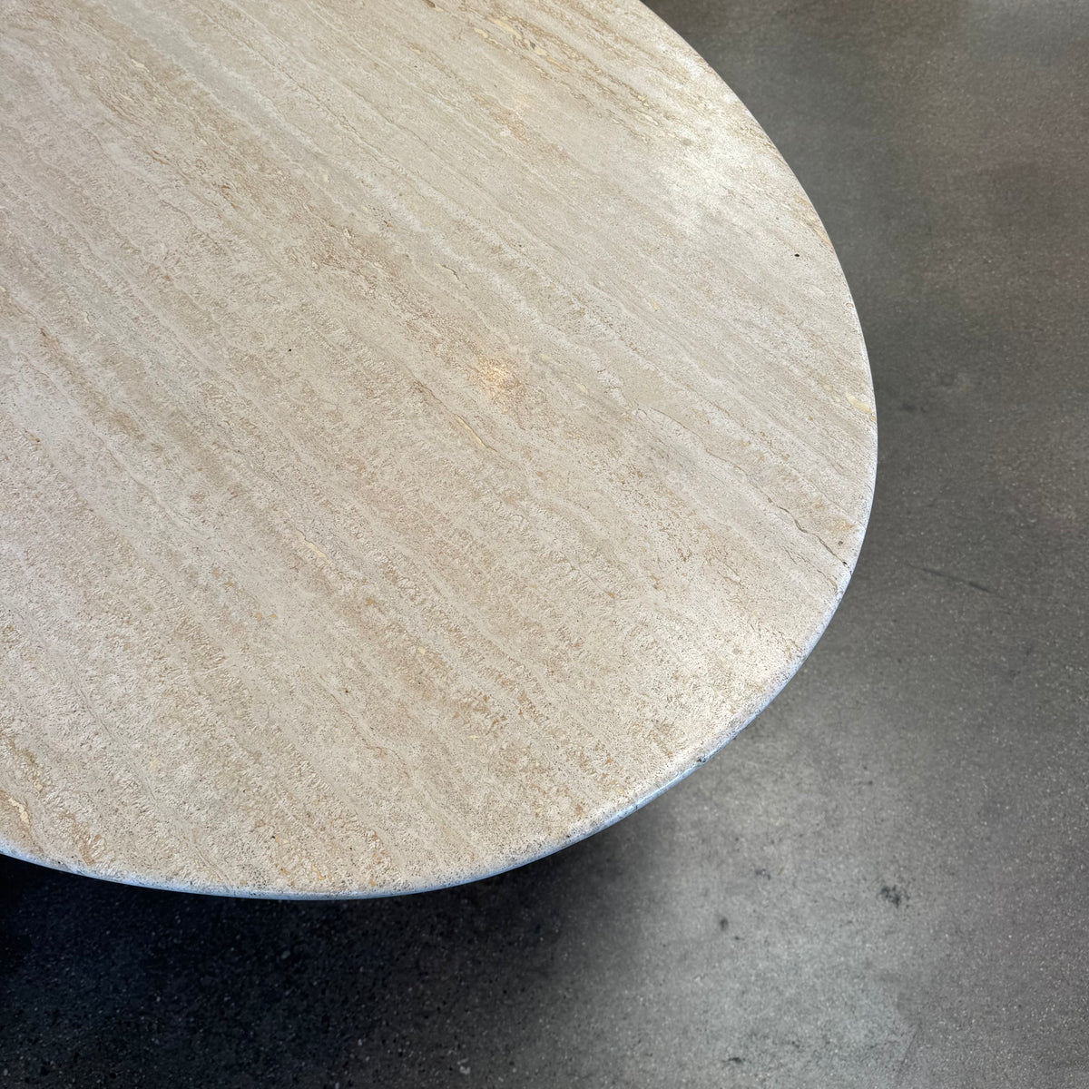 Post Modern Oval Travertine Dining Table