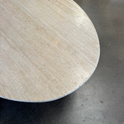 Post Modern Oval Travertine Dining Table