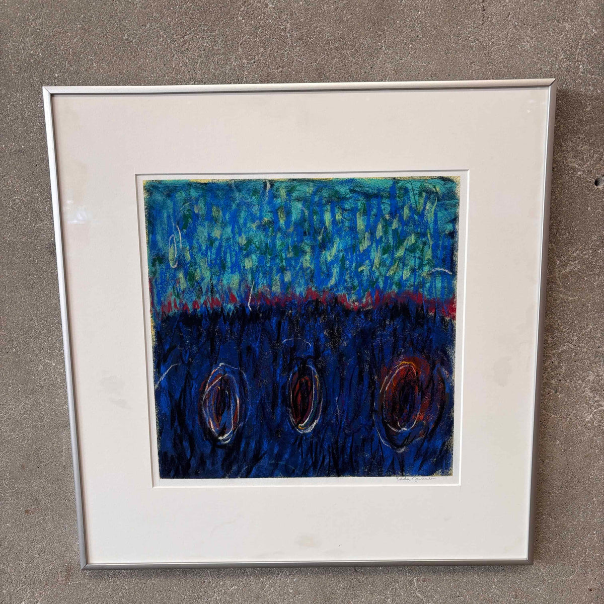 MC Painting Of Art Class Scene Acrylic On Board - Signed & Dated 1950