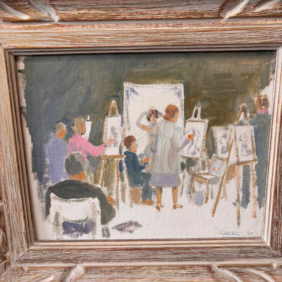Edda, Jakab (1947-2007) "Night II" Original Oil Pastel On White Cartouline Signed & Dated