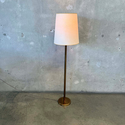 Vintage 70's Gold Metal Tone Floor Lamp