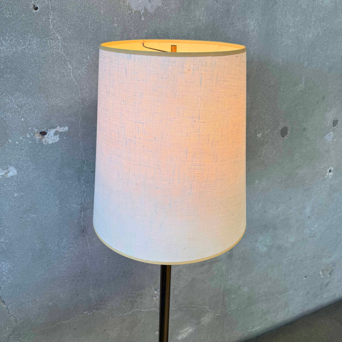 Vintage 70's Gold Metal Tone Floor Lamp