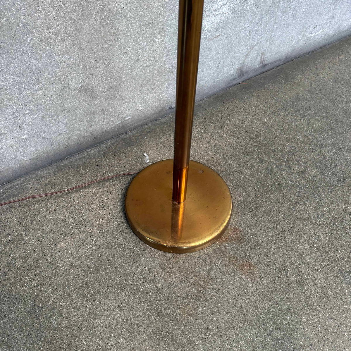 Vintage 70's Gold Metal Tone Floor Lamp