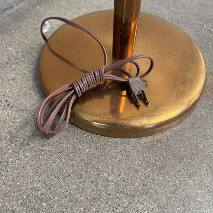 Vintage 70's Gold Metal Tone Floor Lamp