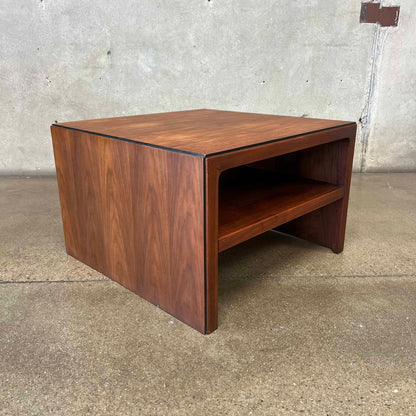 1970's Walnut Cube Table