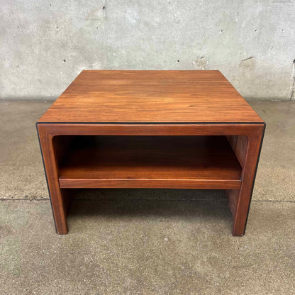 1970's Walnut Cube Table