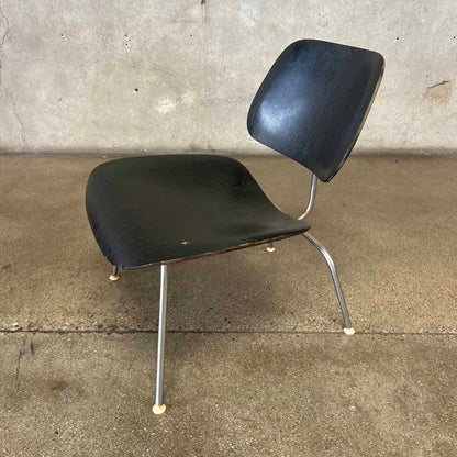 1960's Eames LCM In Black Aniline By Herman Miller