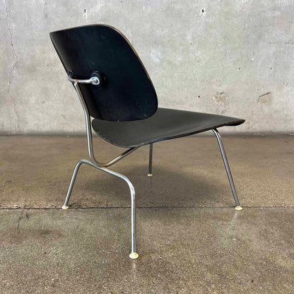 1960's Eames LCM In Black Aniline By Herman Miller