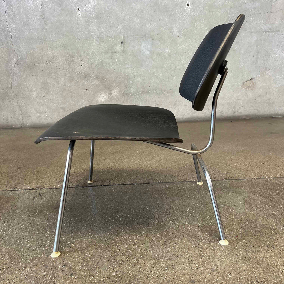 1960's Eames LCM In Black Aniline By Herman Miller