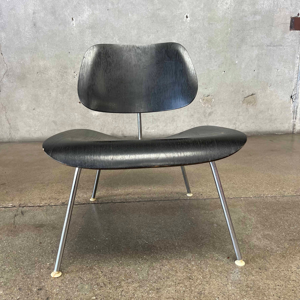 1960's Eames LCM In Black Aniline By Herman Miller