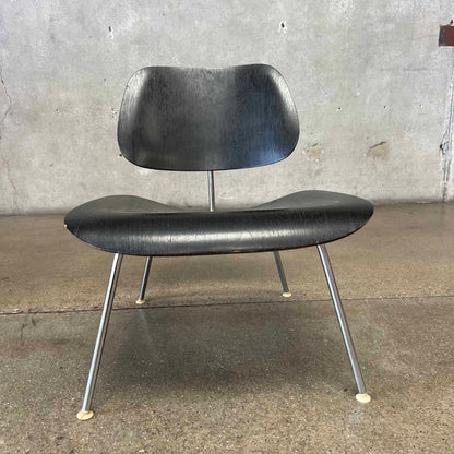 1960's Eames LCM In Black Aniline By Herman Miller