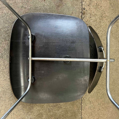 1960's Eames LCM In Black Aniline By Herman Miller