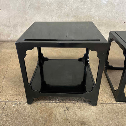 Set of 3 1970's Chinoisere Stacking Cube Tables