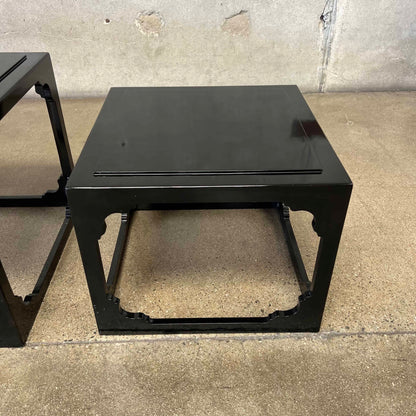 Set of 3 1970's Chinoisere Stacking Cube Tables