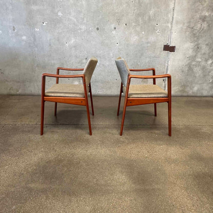 Pair Of Danish Teak Accent Chairs By Komfort