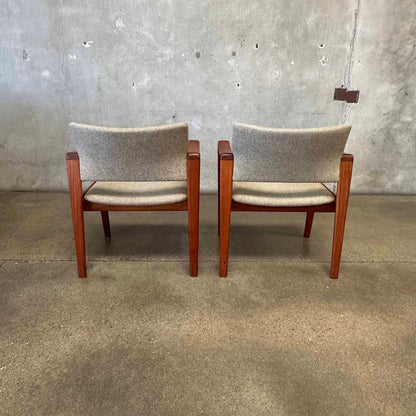Pair Of Danish Teak Accent Chairs By Komfort