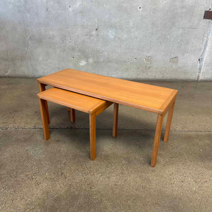 Danish Teak Bench & Table Set By Vejle Stole OG Mobel Fabrik