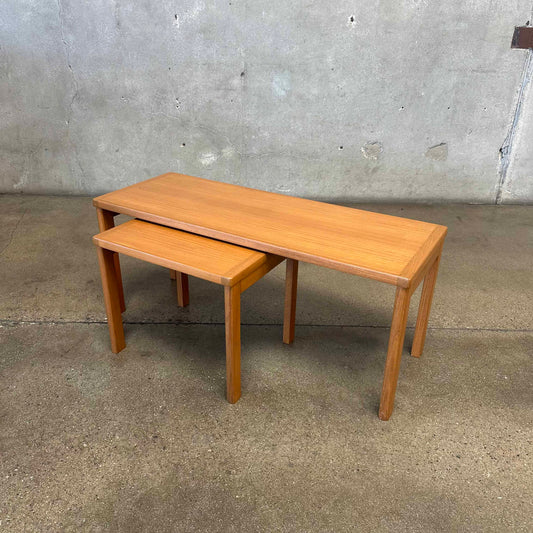 Danish Teak Bench & Table Set By Vejle Stole OG Mobel Fabrik