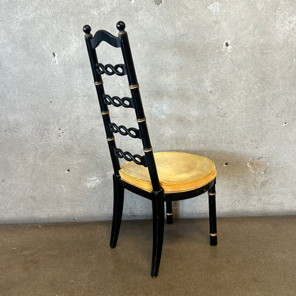 Vintage Drexel Faux Bamboo Hollywood Regency High-Ladder Chair