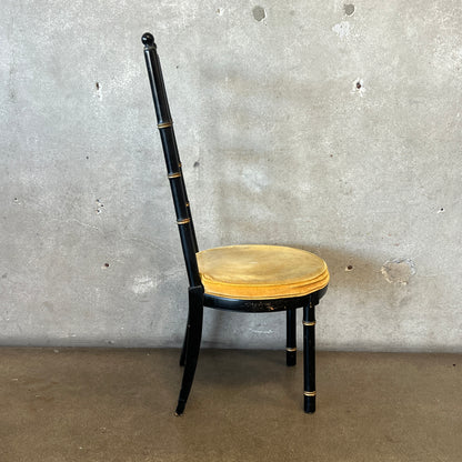 Vintage Drexel Faux Bamboo Hollywood Regency High-Ladder Chair