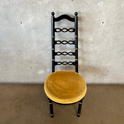 Vintage Drexel Faux Bamboo Hollywood Regency High-Ladder Chair