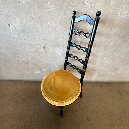 Vintage Drexel Faux Bamboo Hollywood Regency High-Ladder Chair