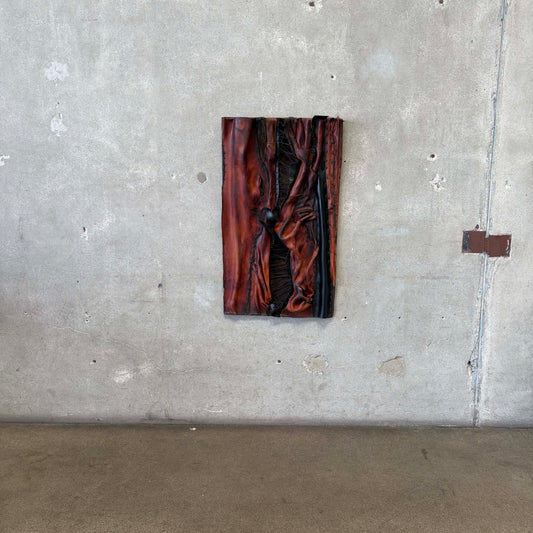 Vintage Leather Wall Sculpture