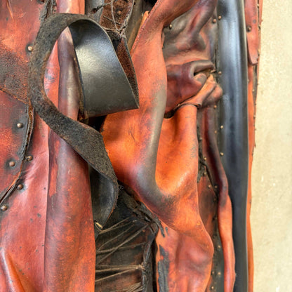 Vintage Leather Wall Sculpture