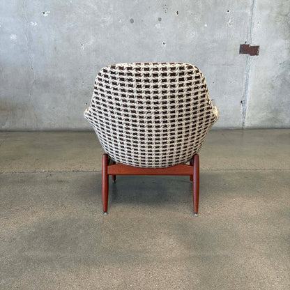 Mid Century Lounge Chair Teak & Tweed by Hans Olsen, Denmark #1