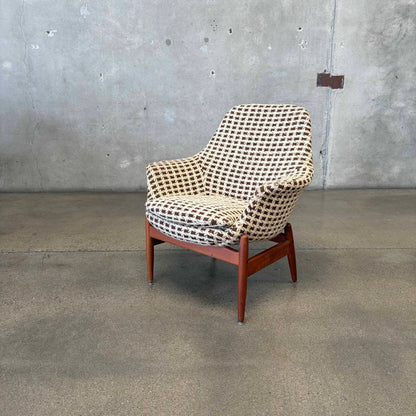Mid Century Lounge Chair Teak & Tweed by Hans Olsen, Denmark #2