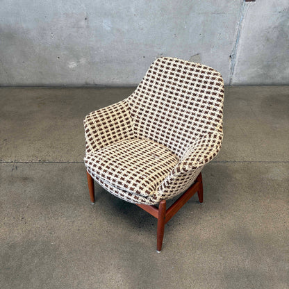 Mid Century Lounge Chair Teak & Tweed by Hans Olsen, Denmark #2