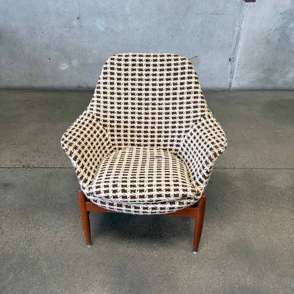 Mid Century Lounge Chair Teak & Tweed by Hans Olsen, Denmark #2