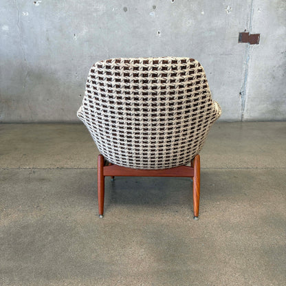 Mid Century Lounge Chair Teak & Tweed by Hans Olsen, Denmark #2