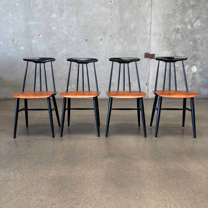 Mid Century "Pia" Dining Chairs Norway Set of 4